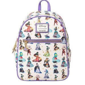 NEW! Loungefly x Disney Mini Back Pack Princesses Dress Cinderella Ariel Belle